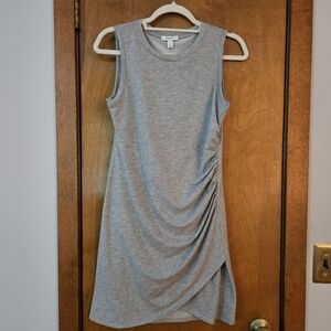 NWT Nine West Heather Gray Tulip Hem Sleeveless Sheath Dress